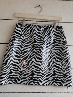 Falda estampado zebra en lentejuelas